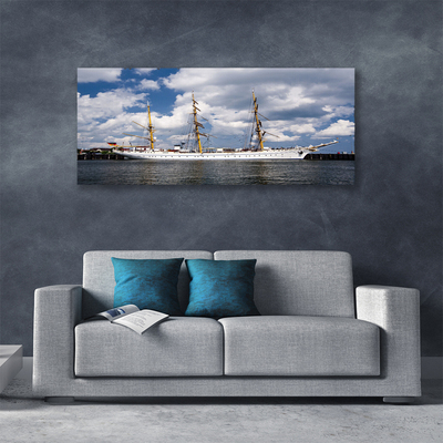 Canvas Kunstdruck Boot Wasser Landschaft