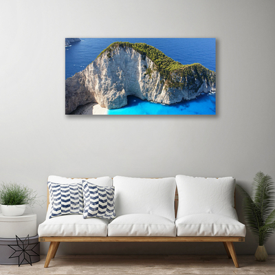 Canvas Kunstdruck Gestein Meer Landschaft