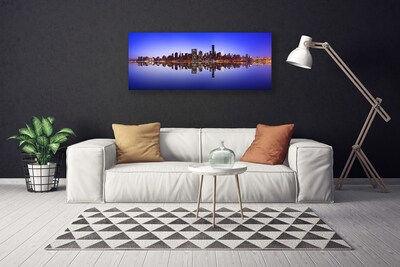 Canvas Kunstdruck Stadt Wasser Gebäude