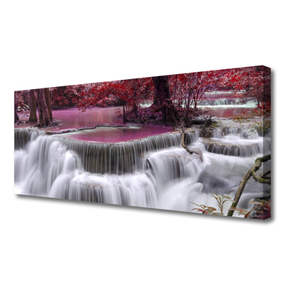 Canvas Kunstdruck Watterfall Baum Natur