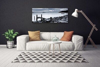 Canvas Kunstdruck Meer Strand Steine Landschaft