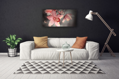 Canvas Kunstdruck Blumen Falter Pflanzen