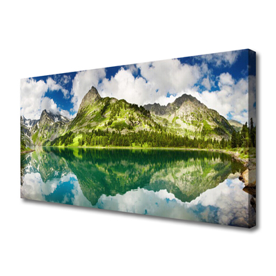 Canvas Kunstdruck Gebirge See Landschaft