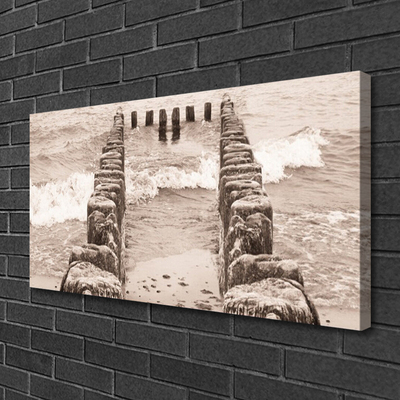 Canvas Kunstdruck Meer Strand Architektur