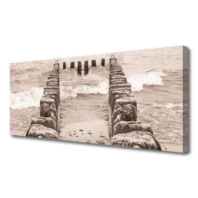 Canvas Kunstdruck Meer Strand Architektur