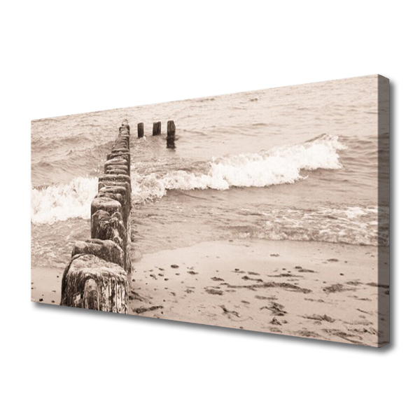 Canvas Kunstdruck Meer Strand Architektur