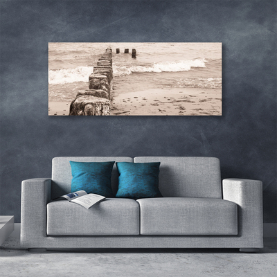 Canvas Kunstdruck Meer Strand Architektur