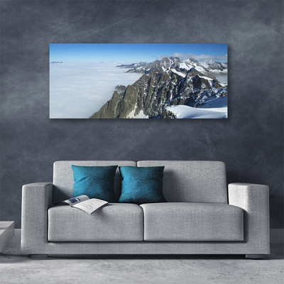 Canvas Kunstdruck Gebirge Nebel Landschaft