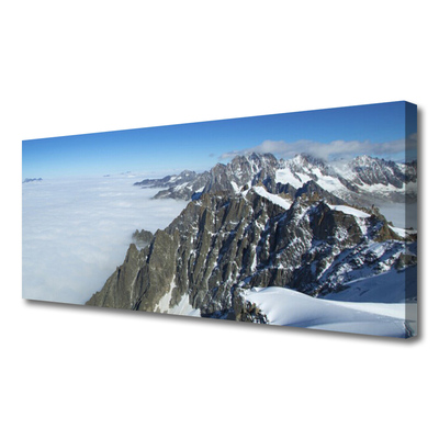 Canvas Kunstdruck Gebirge Nebel Landschaft