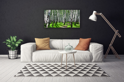 Canvas Kunstdruck Bäume Gras Natur