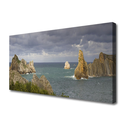 Canvas Kunstdruck Meer Felsen Landschaft