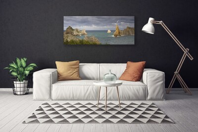 Canvas Kunstdruck Meer Felsen Landschaft