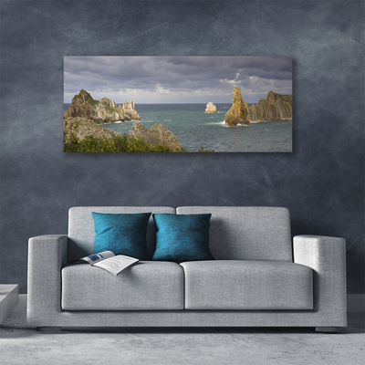 Canvas Kunstdruck Meer Felsen Landschaft