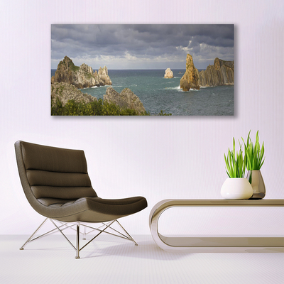 Canvas Kunstdruck Meer Felsen Landschaft