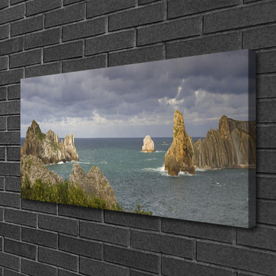 Canvas Kunstdruck Meer Felsen Landschaft