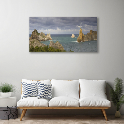 Canvas Kunstdruck Meer Felsen Landschaft