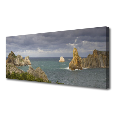 Canvas Kunstdruck Meer Felsen Landschaft