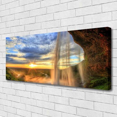 Canvas Kunstdruck Wasserfall Landschaft