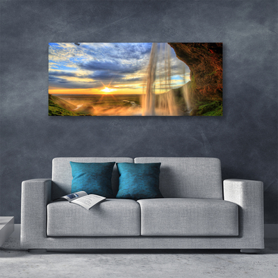 Canvas Kunstdruck Wasserfall Landschaft