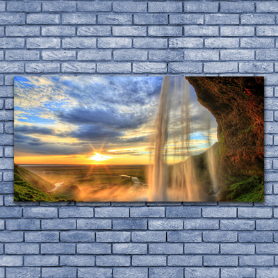 Canvas Kunstdruck Wasserfall Landschaft