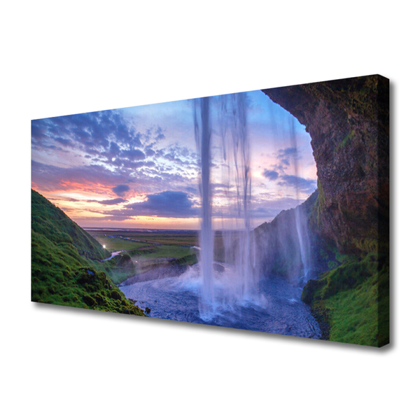 Canvas Kunstdruck Wasserfall Landschaft