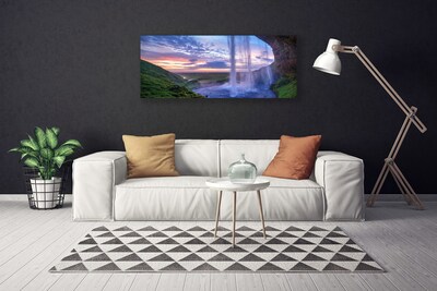 Canvas Kunstdruck Wasserfall Landschaft