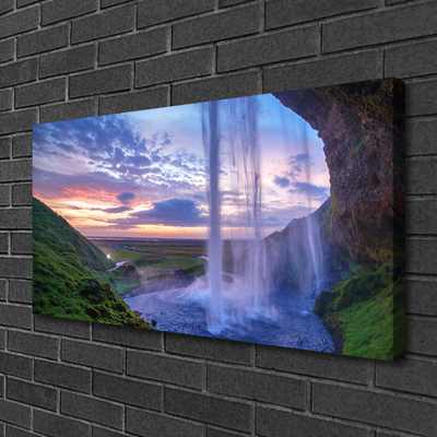 Canvas Kunstdruck Wasserfall Landschaft