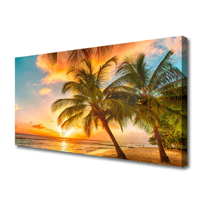 Canvas Kunstdruck Palmen Meer Landschaft