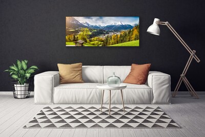 Canvas Kunstdruck Alpen Landschaft