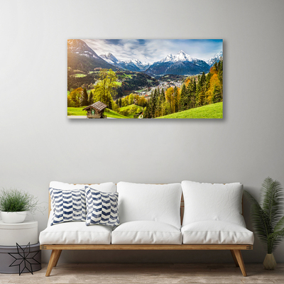 Canvas Kunstdruck Alpen Landschaft