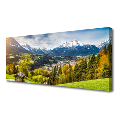 Canvas Kunstdruck Alpen Landschaft