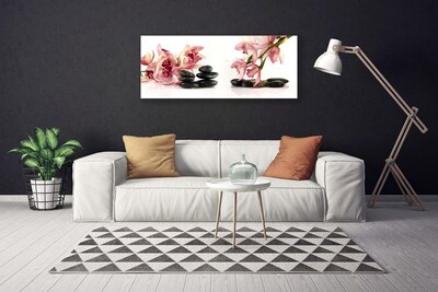 Canvas Kunstdruck Blumen Steine Kunst