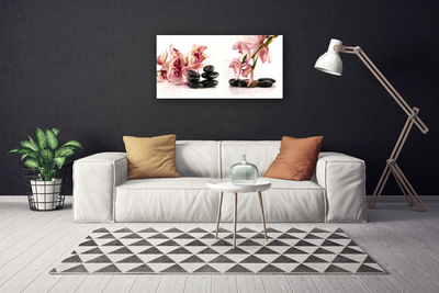 Canvas Kunstdruck Blumen Steine Kunst