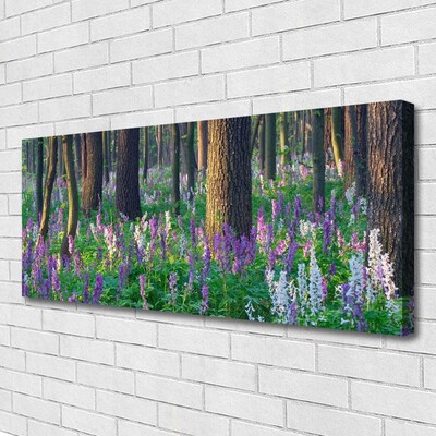 Canvas Kunstdruck Wald Blumen Natur