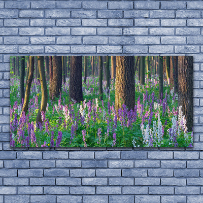 Canvas Kunstdruck Wald Blumen Natur