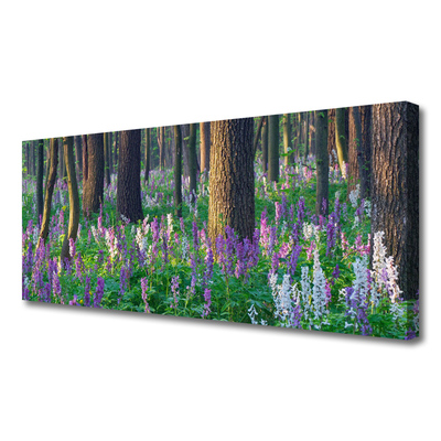 Canvas Kunstdruck Wald Blumen Natur