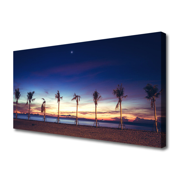 Canvas Kunstdruck Palmen Strand Meer Landschaft