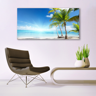 Canvas Kunstdruck Palmen Meer Landschaft