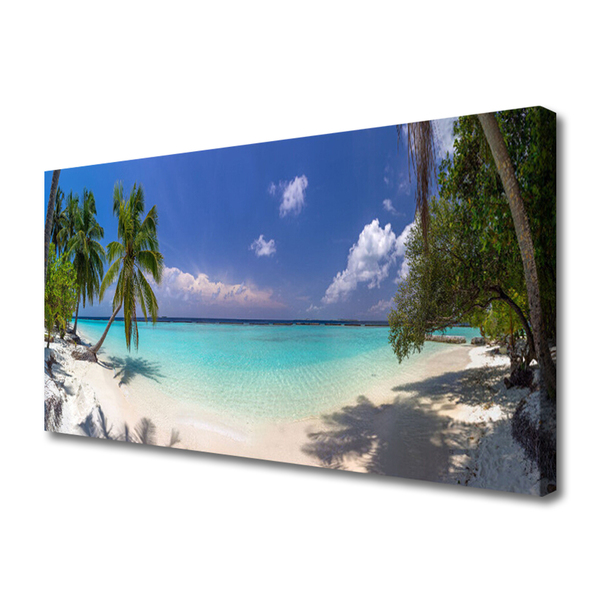 Canvas Kunstdruck Meer Strand Palmen Landschaft