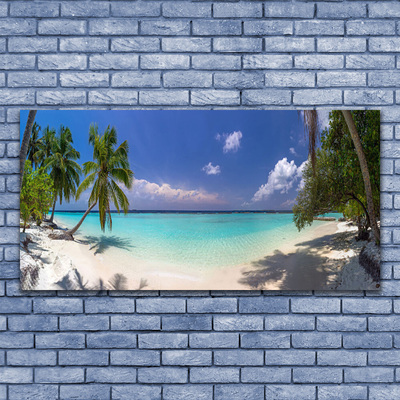 Canvas Kunstdruck Meer Strand Palmen Landschaft