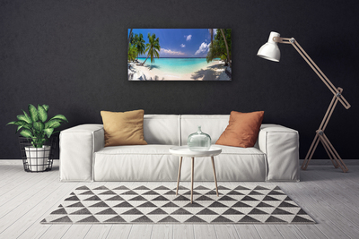 Canvas Kunstdruck Meer Strand Palmen Landschaft