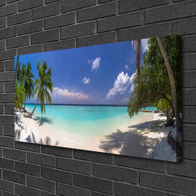 Canvas Kunstdruck Meer Strand Palmen Landschaft