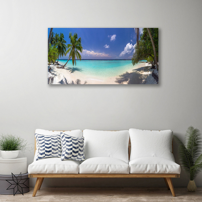 Canvas Kunstdruck Meer Strand Palmen Landschaft