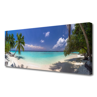 Canvas Kunstdruck Meer Strand Palmen Landschaft