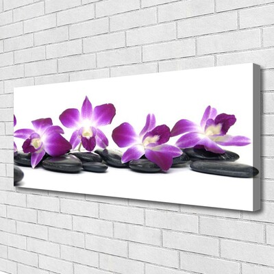 Canvas Kunstdruck Blumen Steine Kunst