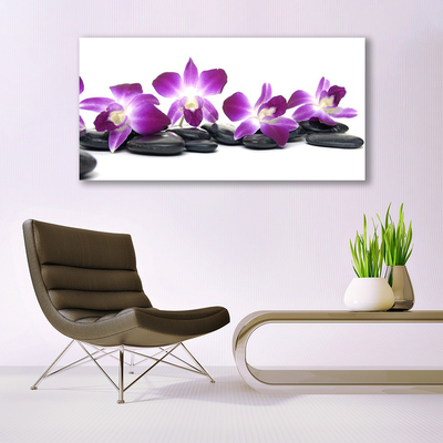 Canvas Kunstdruck Blumen Steine Kunst