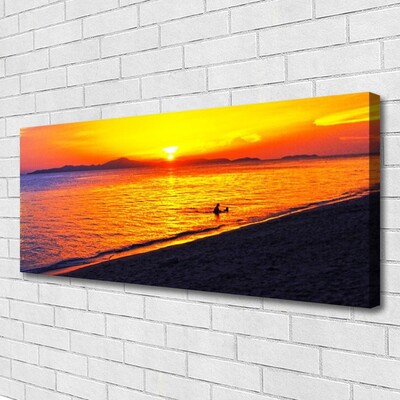 Canvas Kunstdruck Meer Sonne Strand Landschaft