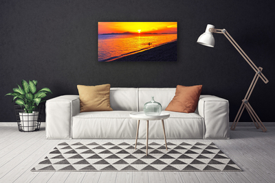 Canvas Kunstdruck Meer Sonne Strand Landschaft