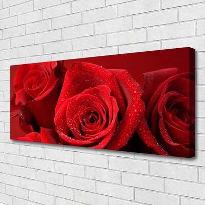 Canvas Kunstdruck Rosen Pflanzen