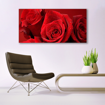 Canvas Kunstdruck Rosen Pflanzen